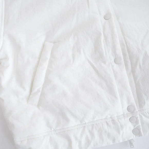 Free People FP Movement Solstice Bomber Cream Crochet Trim Lace Jacket Boho L - Picture 9 of 15